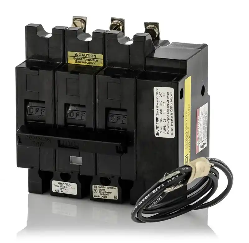 Square D EHB34100-1082 - 100A 3 Pole Molded Case Circuit Breaker Top Rated