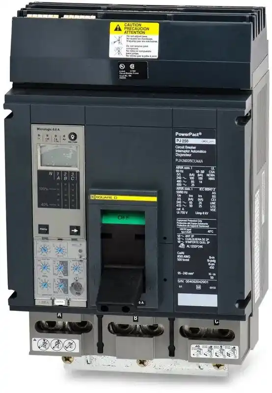 Square D PJA36025CU44A - 250A 3 Pole Molded Case Circuit Breaker Same Day Shipping