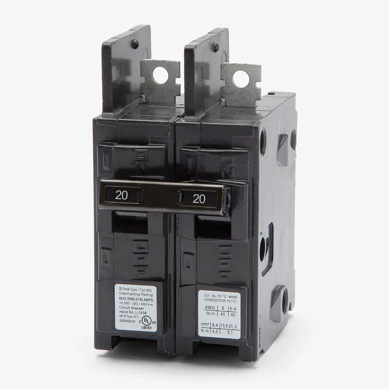 Fresh Stock Siemens BQ2B020H - 20A 2 Pole Molded Case Circuit Breaker