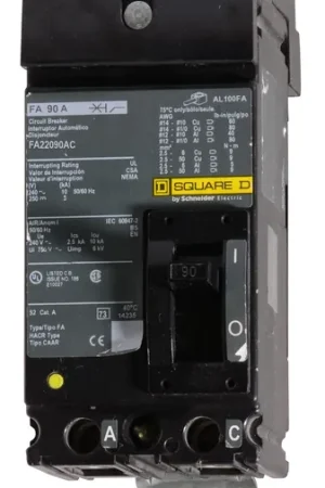 Today Only Square D FA22090AC - 90A 2 Pole Molded Case Circuit Breaker