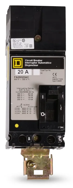 Hot Picks Square D FA26020AC - 20A 2 Pole Molded Case Circuit Breaker