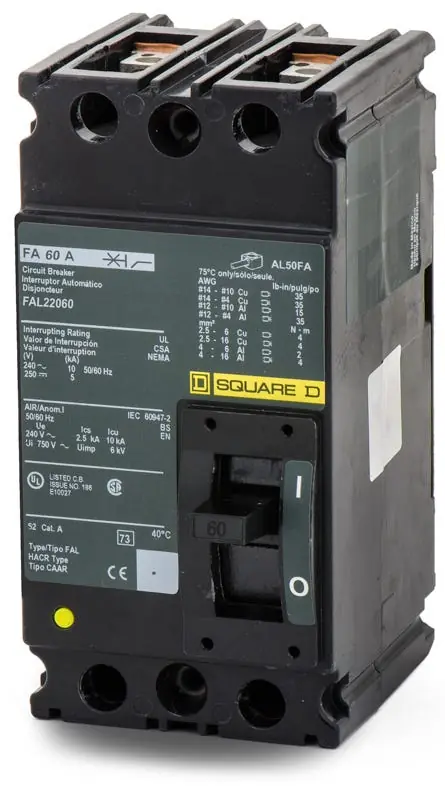 Save Now Square D FAL22060 - 60A 2 Pole Molded Case Circuit Breaker