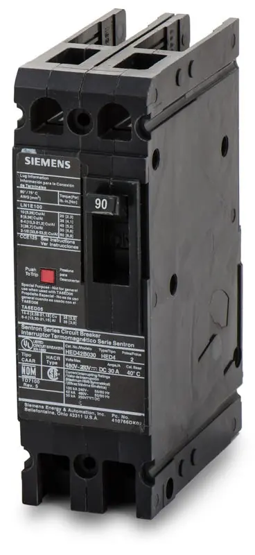 Siemens HED42B090 - 90A 2 Pole Molded Case Circuit Breaker Sale