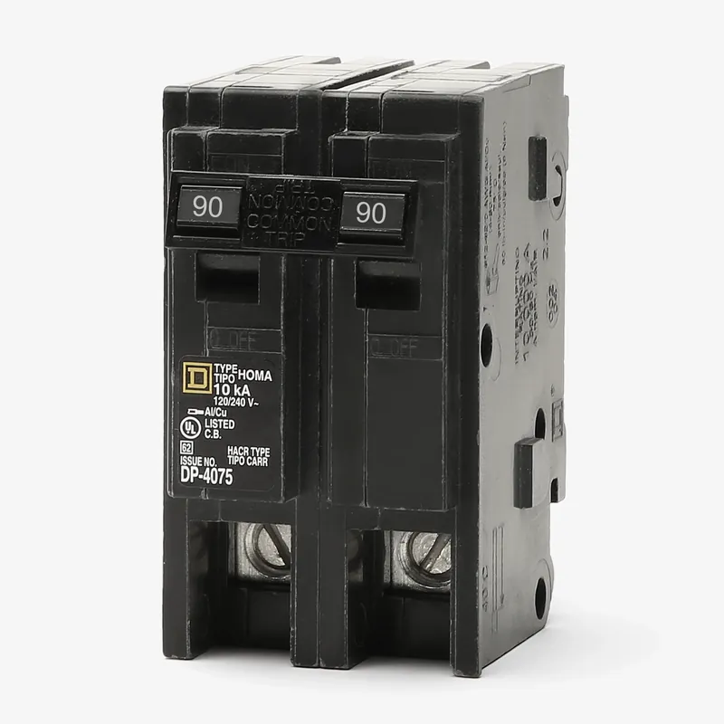 Same Day Shipping Square D HOM290 - 90A 2 Pole Miniature Circuit Breaker