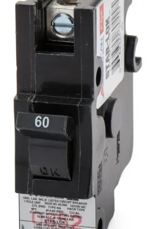 Same Day Shipping Federal Pacific NA60 - 60A 1 Pole Miniature Circuit Breaker