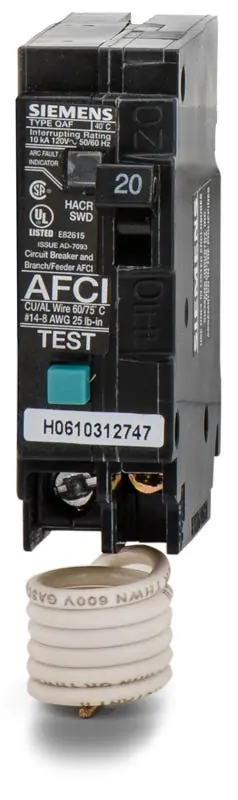 Trusted Brand Siemens Q120AF - 20A AFCI Miniature Circuit Breaker