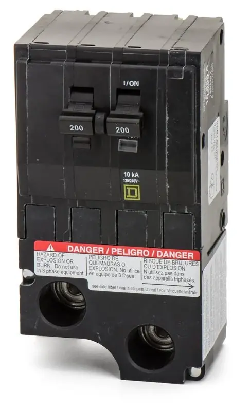 Shop Now Square D QO2200 - 200A 2 Pole Miniature Circuit Breaker