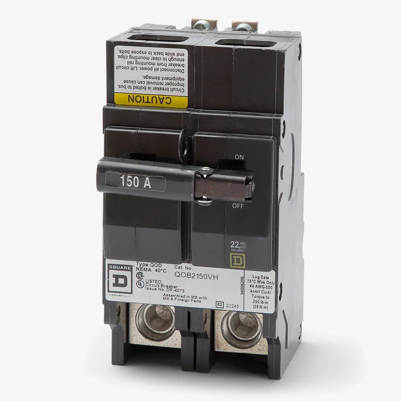 Square D QOB2150VH - 150A 2 Pole Miniature Circuit Breaker Hassle-Free Returns