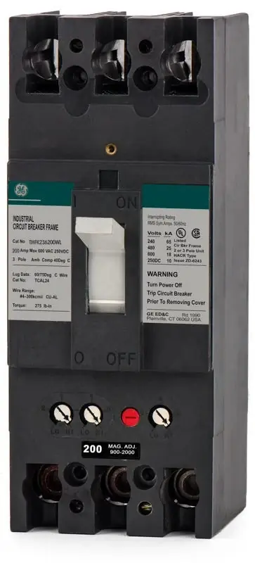 ABB / General Electric THFK236200WL - 200A 3 Pole Molded Case Circuit Breaker Professional Grade