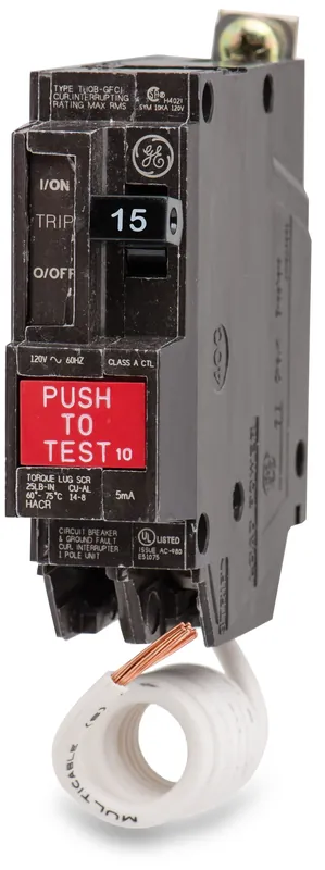 Clearance ABB / General Electric THQB1115GF - 15A GFCI Miniature Circuit Breaker