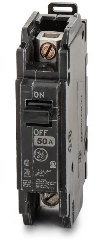 Place Order ABB / General Electric THQC1150 - 50A 1 Pole Molded Case Circuit Breaker