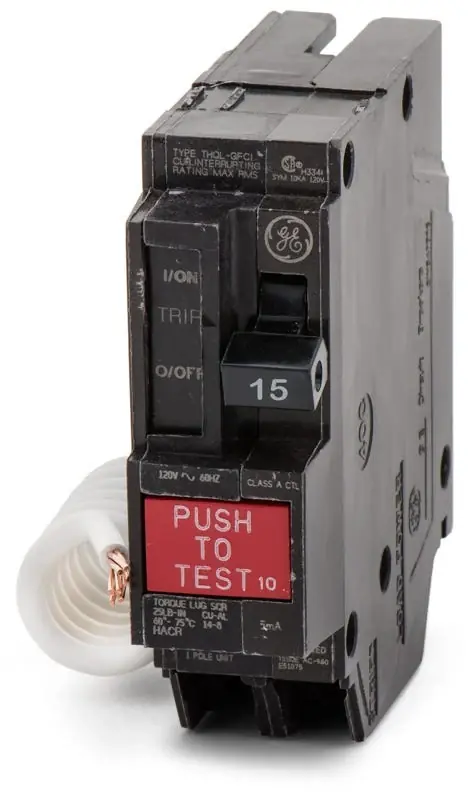Next Day Delivery ABB / General Electric THQL1115GF - 15A GFCI Miniature Circuit Breaker