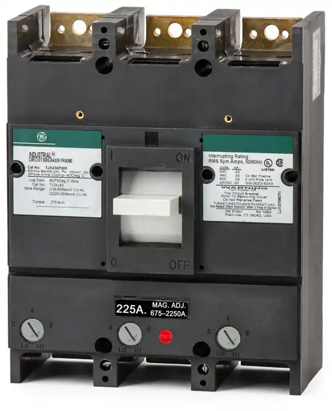 ABB / General Electric TJK436225WL - 225A 3 Pole Molded Case Circuit Breaker Buy Direct