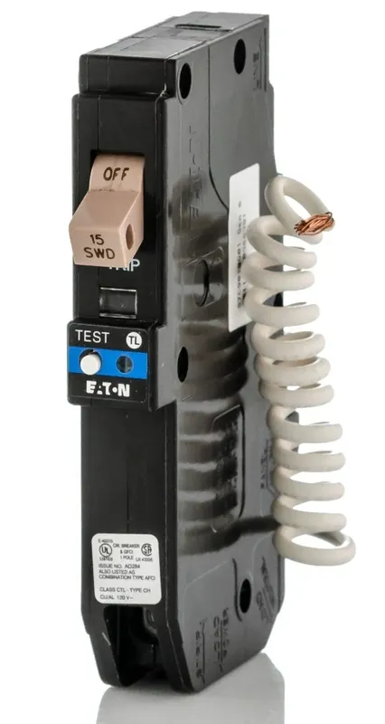 Eaton / Cutler-Hammer CHFN115DF - 15A Dual Function Miniature Circuit Breaker Luxury