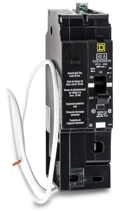 Square D EGB14040EPD - 40A GFEP Miniature Circuit Breaker Limited Offer