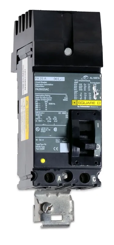 Fast Shipping Square D FA26025AC - 25A 2 Pole Molded Case Circuit Breaker