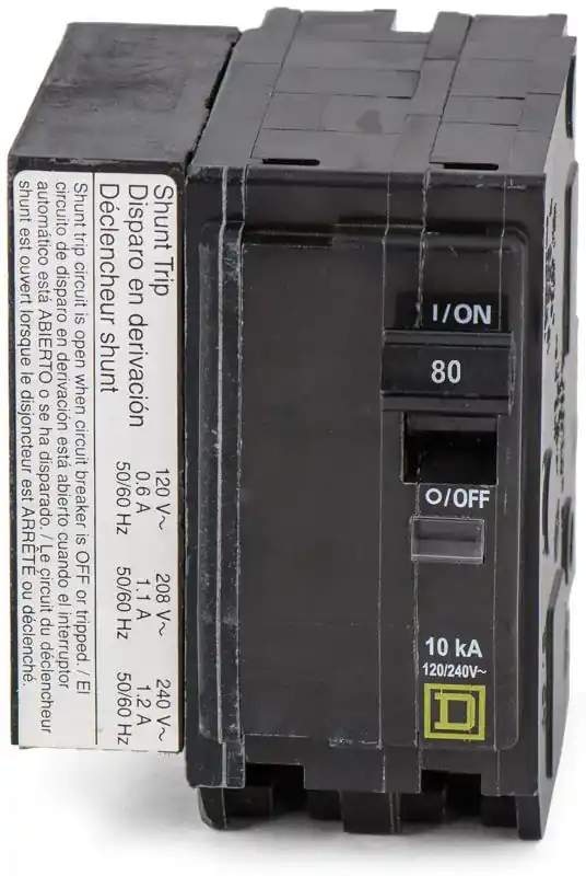 Square D QO2801021 - 80A 2 Pole Miniature Circuit Breaker Top Rated