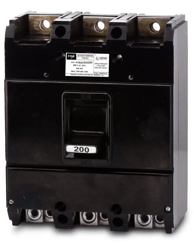 Federal Pacific NJL632200 - 200A 3 Pole Molded Case Circuit Breaker Factory Price