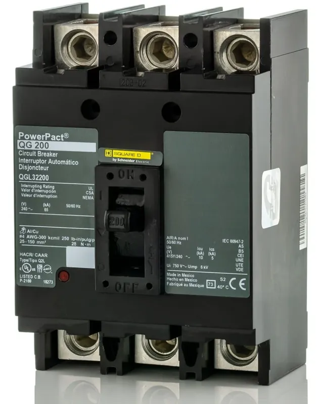 Square D QGL32200 - 200A 3 Pole Molded Case Circuit Breaker Latest