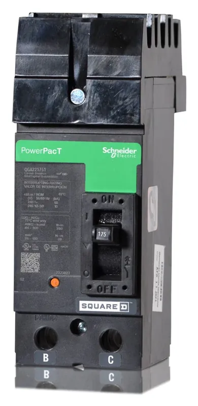Trending Square D QGA221751 - 175A 2 Pole Molded Case Circuit Breaker