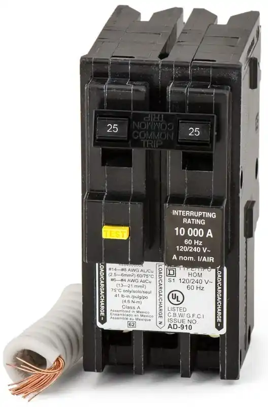 Latest Square D HOM225GFI - 25A GFCI Miniature Circuit Breaker