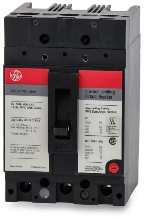 ABB / General Electric TEL136050 - 50A 3 Pole Miniature Circuit Breaker Fresh Stock