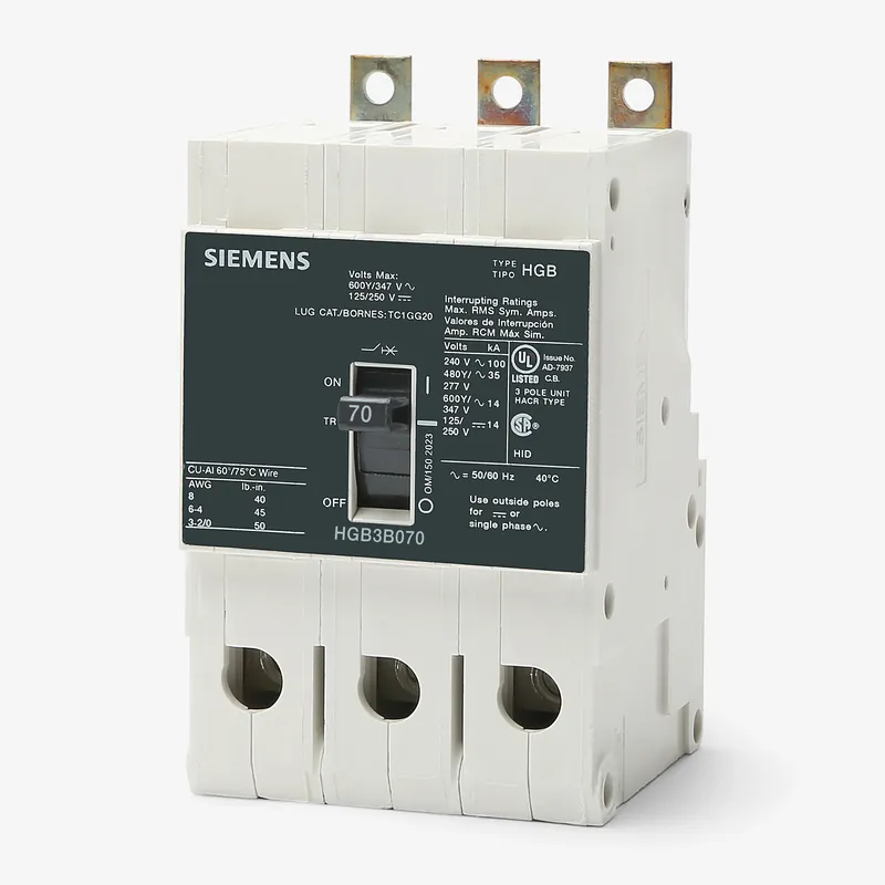 Siemens HGB3B070B - 70A 3 Pole Molded Case Circuit Breaker Save Now