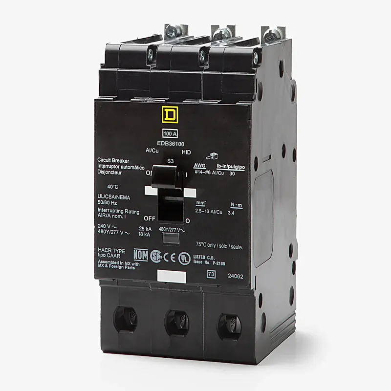 Square D EDB36100 - 100A 3 Pole Miniature Circuit Breaker Luxury