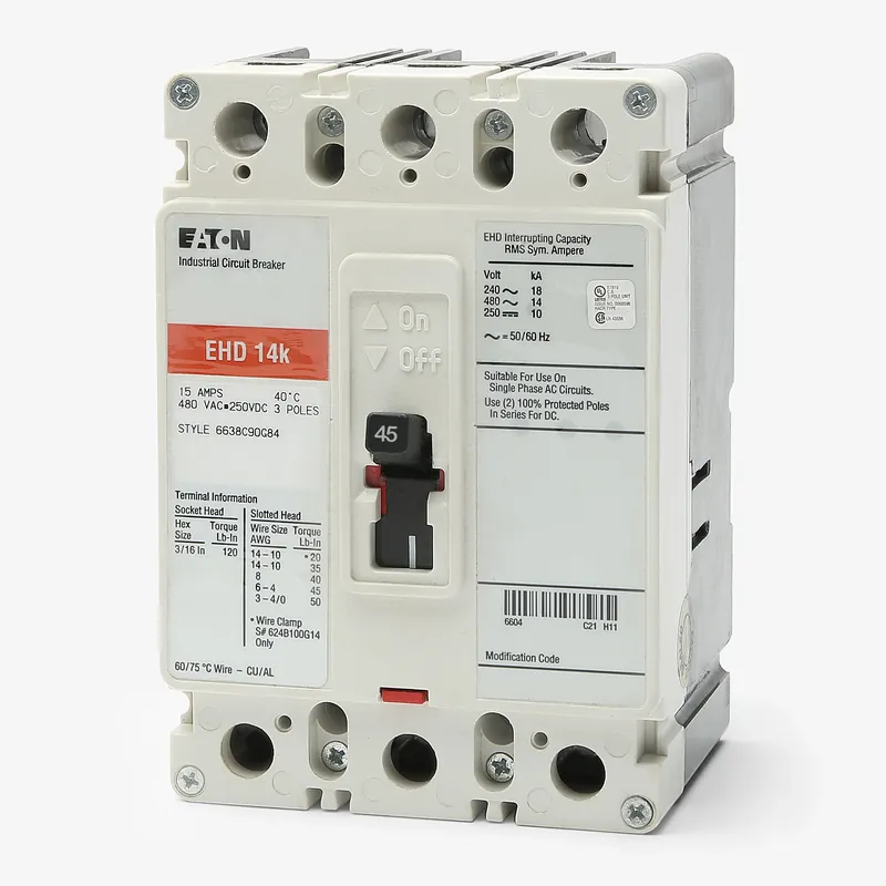 While Supplies Last Eaton / Cutler-Hammer EHD3045 - 45A 3 Pole Molded Case Circuit Breaker