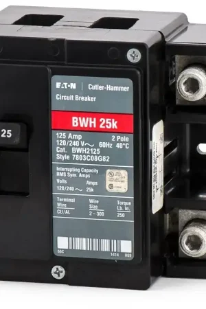 Budget Eaton / Cutler-Hammer BWH2125 - 125A 2 Pole Molded Case Circuit Breaker