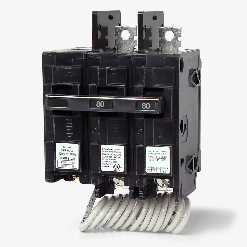 Siemens BQ2B08000S01 - 80A 2 Pole Molded Case Circuit Breaker Price Drop
