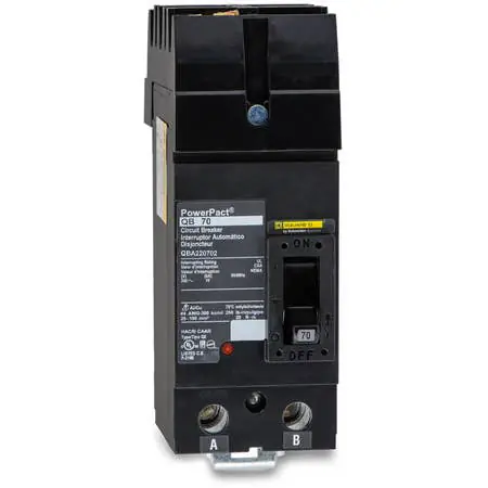 Fresh Stock Square D QBA220702 - 70A 2 Pole Molded Case Circuit Breaker