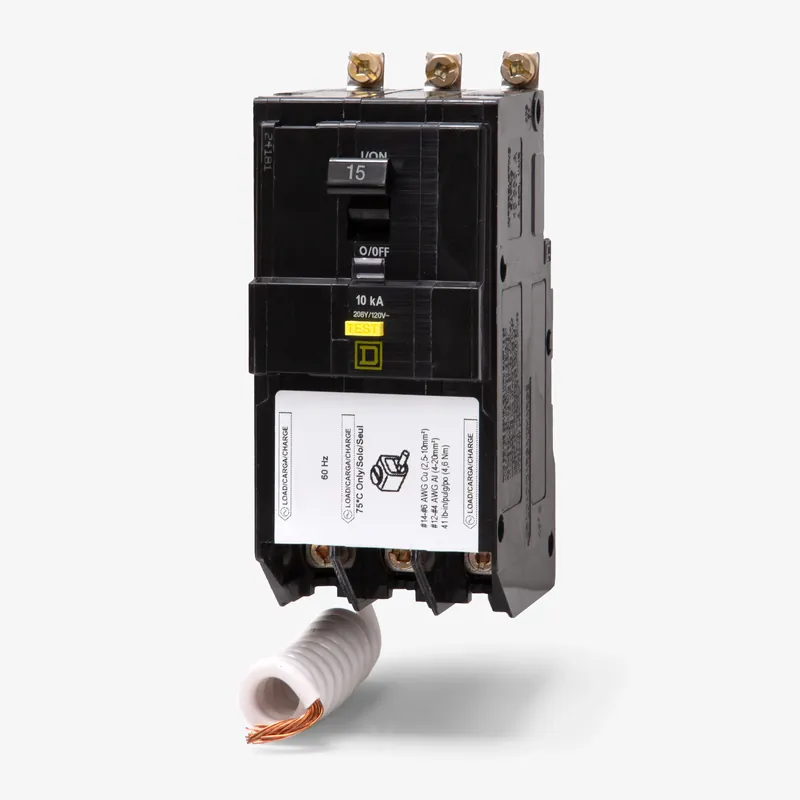 Budget Square D QOB315GFI - 15A GFCI Miniature Circuit Breaker