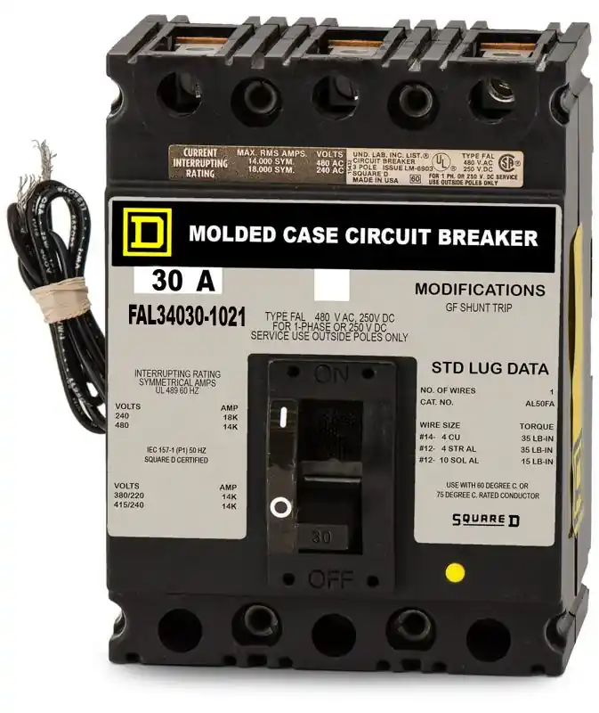 Buy Today Square D FAL34030-1021 - 30A 3 Pole Molded Case Circuit Breaker