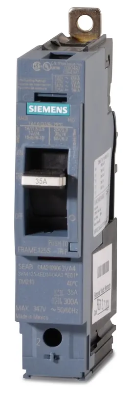 Trusted Brand Siemens 3VA4135-4ED14-0AA0 - 35A 1 Pole Molded Case Circuit Breaker
