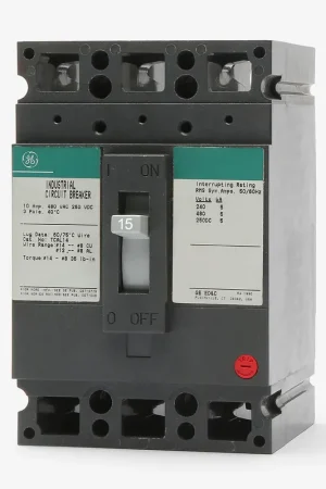 ABB / General Electric THED136015 - 15A 3 Pole Molded Case Circuit Breaker Price Cut