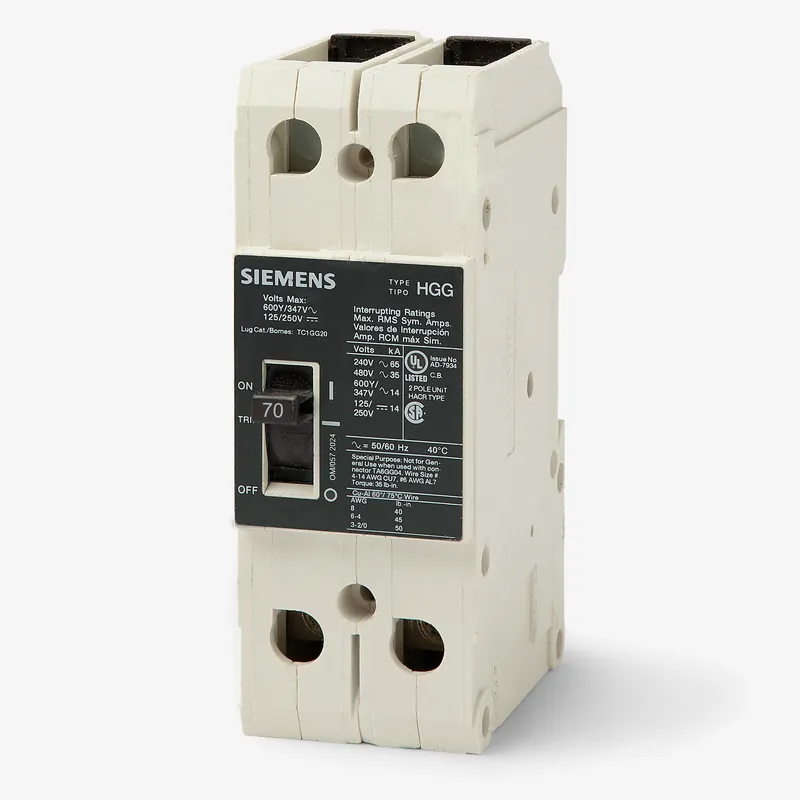 Seasonal Sale Siemens HGG2B070L - 70A 2 Pole Molded Case Circuit Breaker