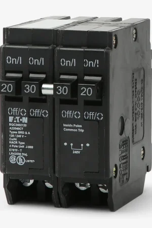 Eaton / Cutler-Hammer BQC2302120 - 30/20A Quadplex Miniature Circuit Breaker Fresh Stock