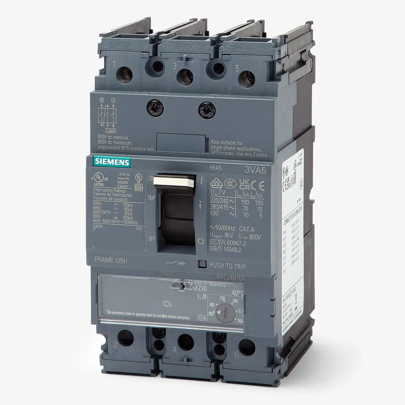 Siemens 3VA5145-6EC31-0AA0 - 45A 3 Pole Molded Case Circuit Breaker Markdown