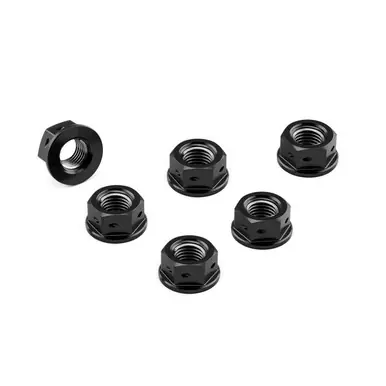 Aluminium Sprocket Nuts M10x(1.25mm) Drilled Pack x6 Brand New