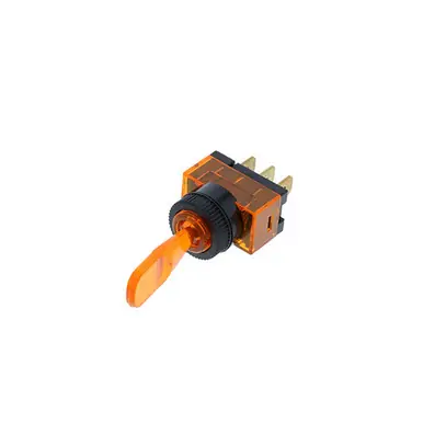 TE1-1A-DC-1-AL Switch Components - Wedge Toggle - 3P SPST OFF-ON, Amber Bulb Best Price
