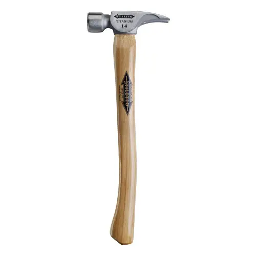 Empire TI14MC 14 oz Titanium Milled Face Hammer with 18 in. Curved Hickory Handle High Quality