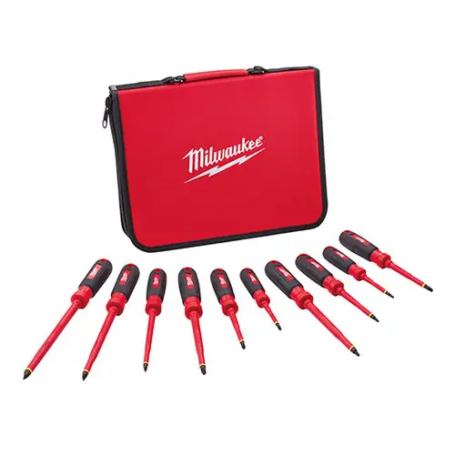 Milwaukee Tool 48-22-2210 10 PC 1000V Insulated Screwdriver Set w/ EVA Foam Case Don't Miss Out