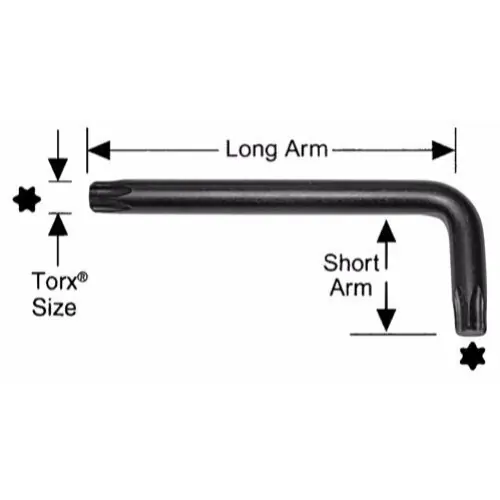 Professional Grade Alfa Tools HK15991 T9 Long Arm Tamperproof Torx-L Key, 25 Pack