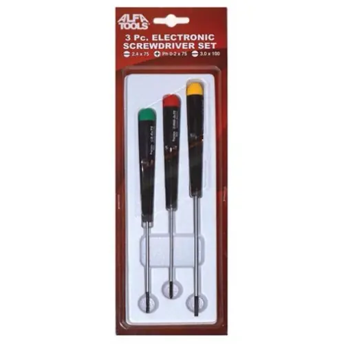 Alfa Tools SS48930 3 pc Slim Electronic Screw Driver Set Today Only