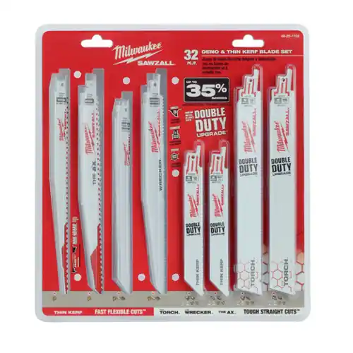 Latest Milwaukee Tool 49-22-1132 32PC Wood and Metal Cutting SAWZALL Blade Set