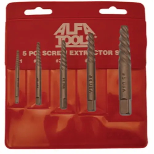 Hot Deal Alfa Tools SE61715 5 pc Screw Extractor Set Spiral Flute 1-5