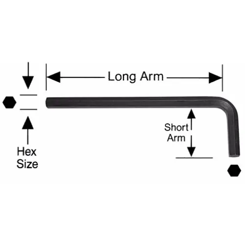 Clearance Alfa Tools HK15224 3/8 Long Arm Hex-L Key, 25 Pack