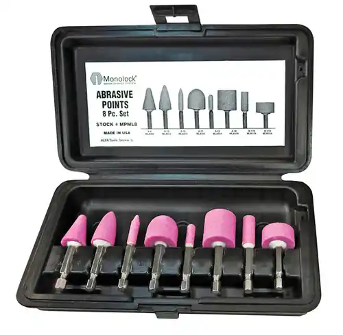 Alfa Tools MPML8 8 pc Hex Sh Abras Monted Point Set Limited Time