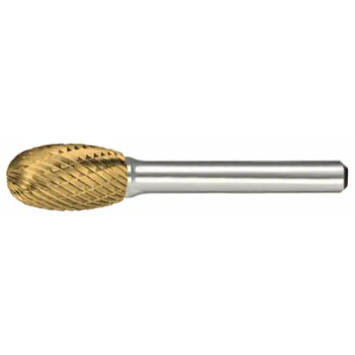 Alfa Tools B71319DTN Se-11 Carbide Burr Oval Double Cut Tin Coated Top Pick